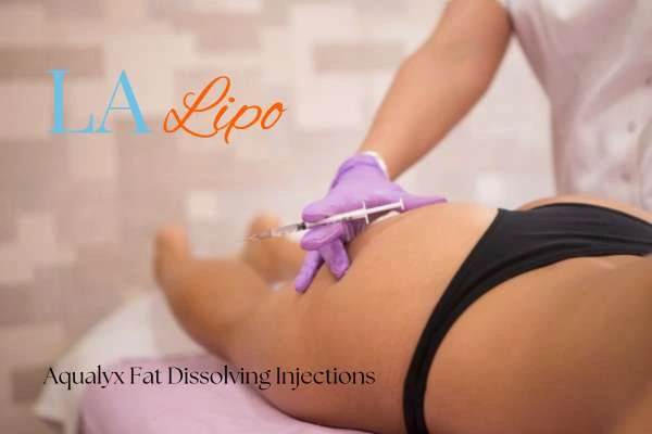 Woman having fat dissolving injections Spalding on thighs