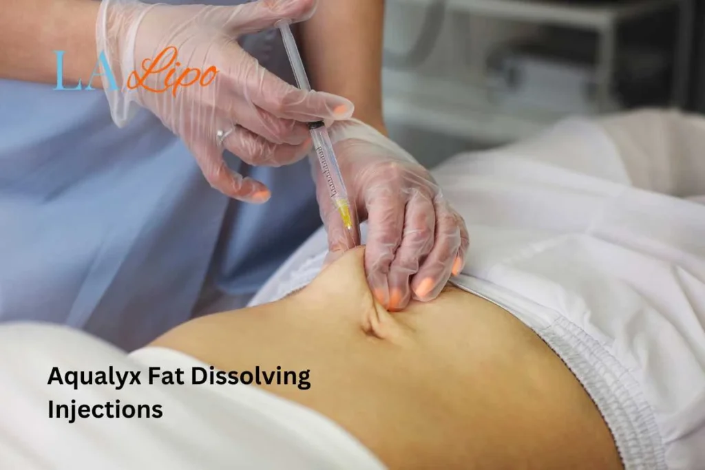 woman having fat dissolving injections Spalding in the stomach