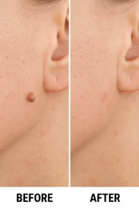 Skin tags removal Spalding before and after