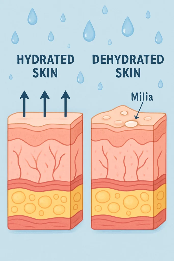 The importance of hydration and milia production Spalding