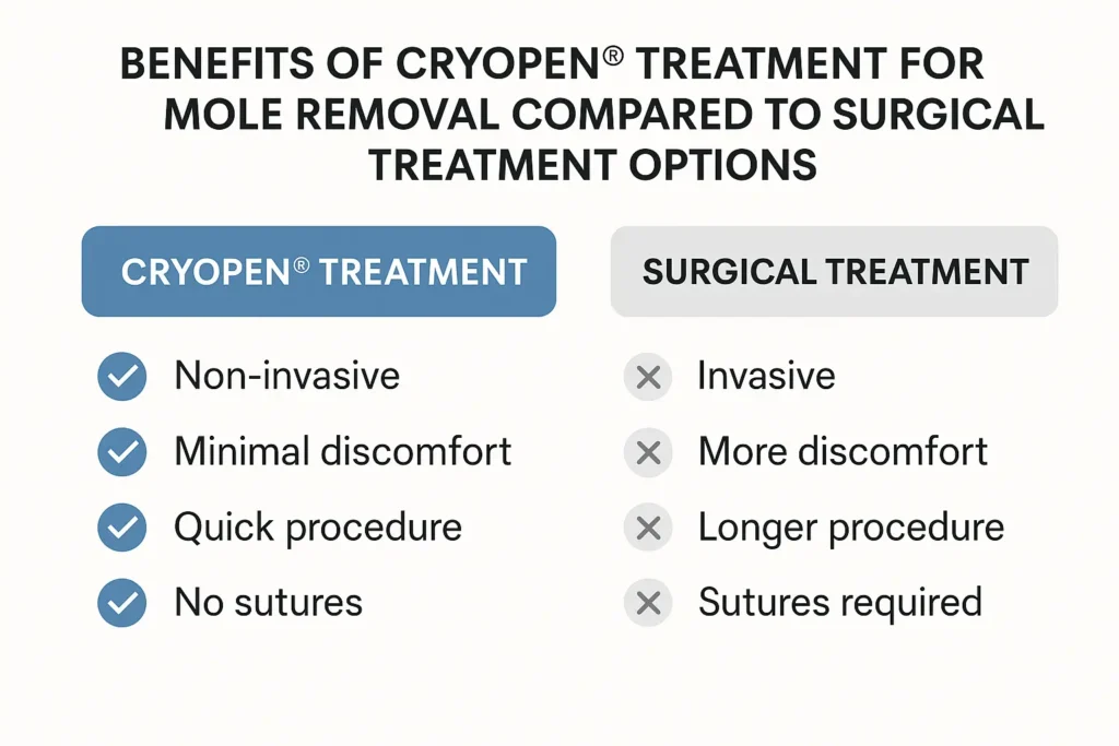 Benefits of facial mole removal Spalding - call our team today to book a consultation